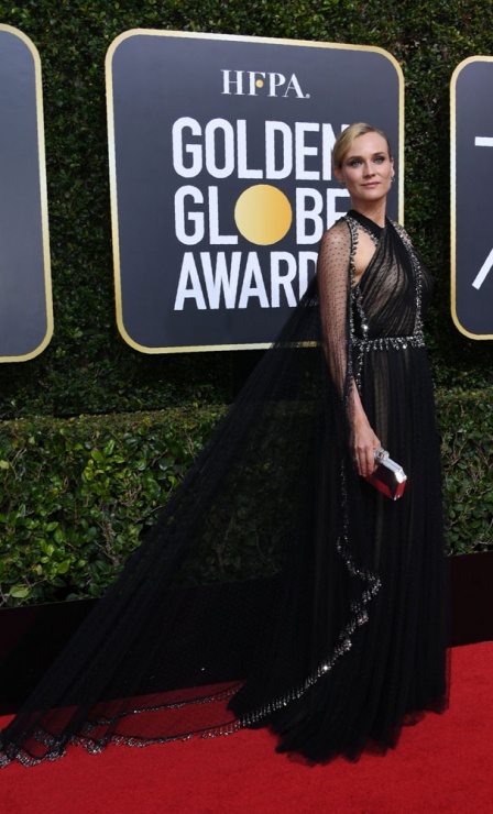 Diane Kruger en la alfombra roja de los Globos de Oro 2018