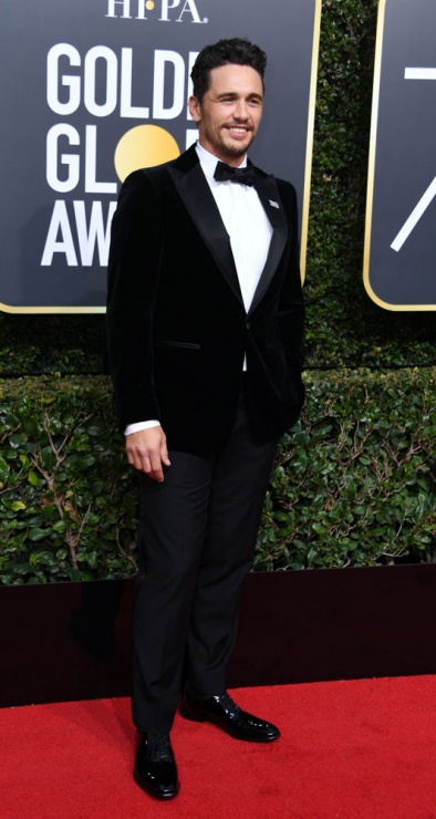 James Franco en la alfombra roja de los Globos de Oro 2018