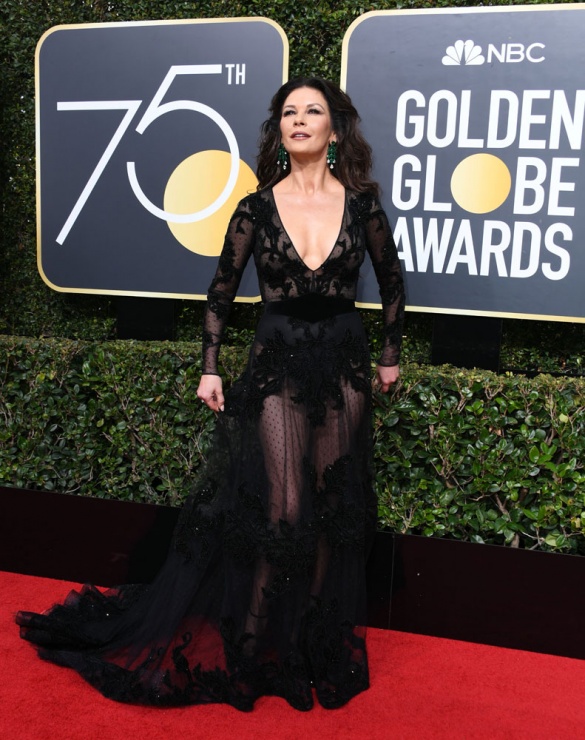 Catherine Zeta-Jones en los Globos de Oro 2018