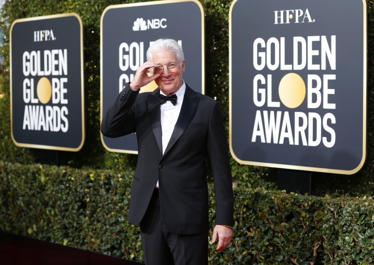 Richard Gere, en la alfombra roja de los Globos de Oro 2019