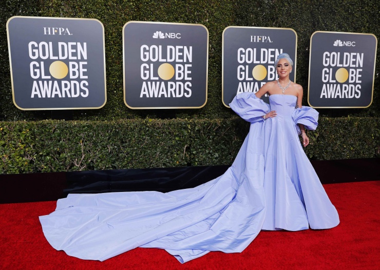 Lady Gaga, en la alfombra roja de los Globos de Oro 2019