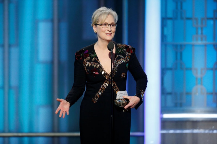 Una combativa Meryl Streep sacude la tibia gala de los Globos de Oro