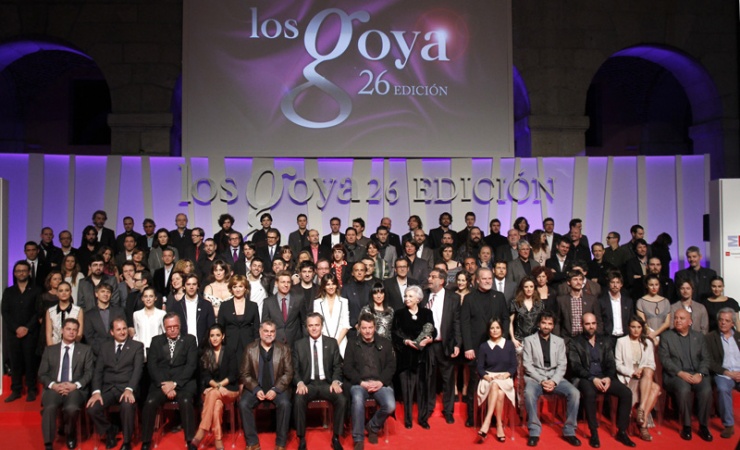 Los nominados a los Goya posan para los medios