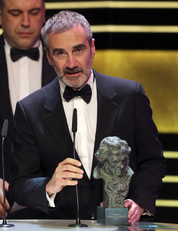 Javier Fesser recibe el premio al Mejor Guión Adaptado por "Mortadelo y Filemón contra Jimmy el Cachondo"