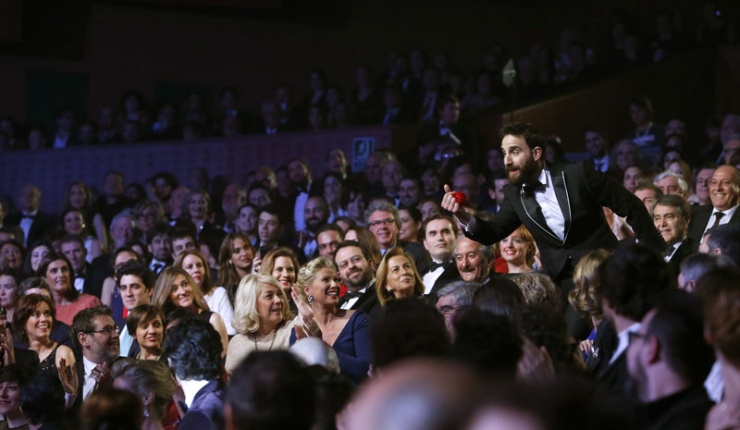 El actor y presentador Dani Rovira durante la ceremonia de la 30 edicin de los Premios Goya celebrada esta noche en el Hotel Auditorium de Madrid. EFE/Ballesteros