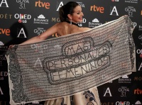 Cuca Escribano reivindica en la alfombra roja de los Goya 2017 ms papeles femeninos