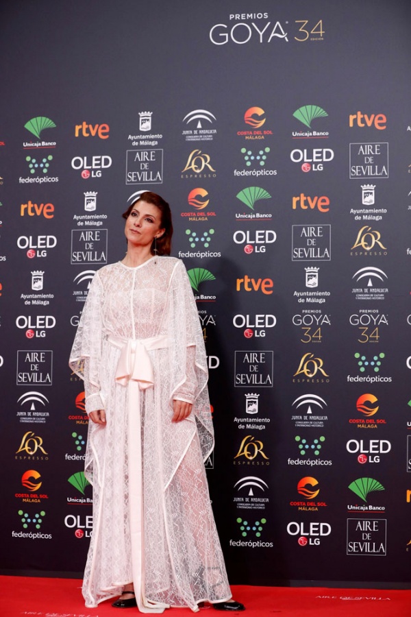La actriz Najwa Nimri en la alfombra roja de los Goya 2020.