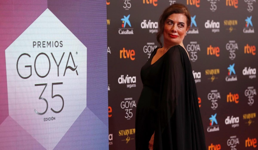 Chus Gutiérrez en la alfombra roja de los Premios Goya 2021