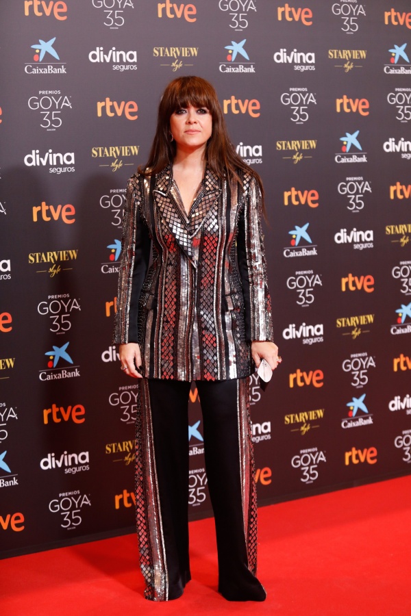 La cantante Vanesa Martín en la alfombra roja de los Premios Goya 2021.