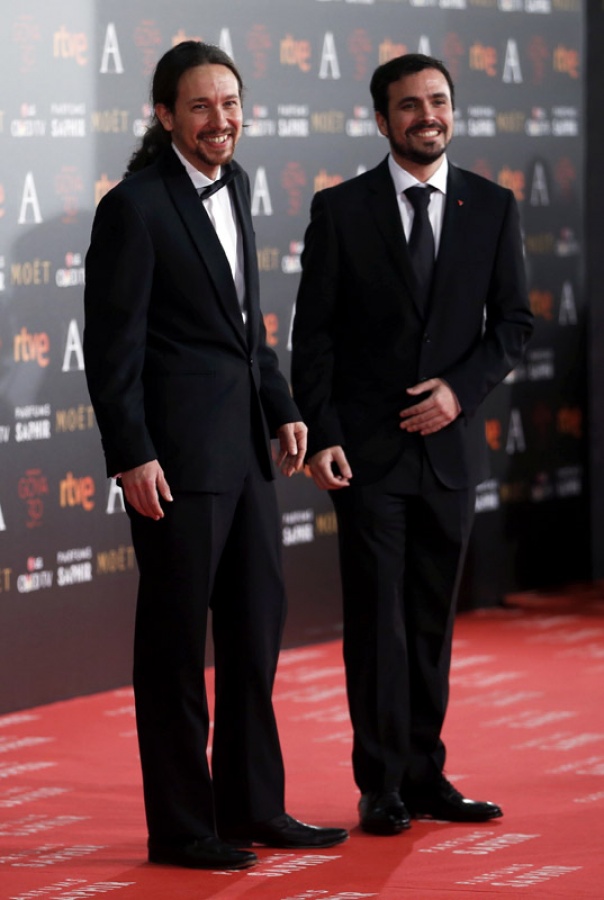 Pablo Iglesias, Alberto Garzón, Albert Rivera y Pedro Sánchez fueron protagonistas en la alfombra roja de la última edición de los Premios Goya.