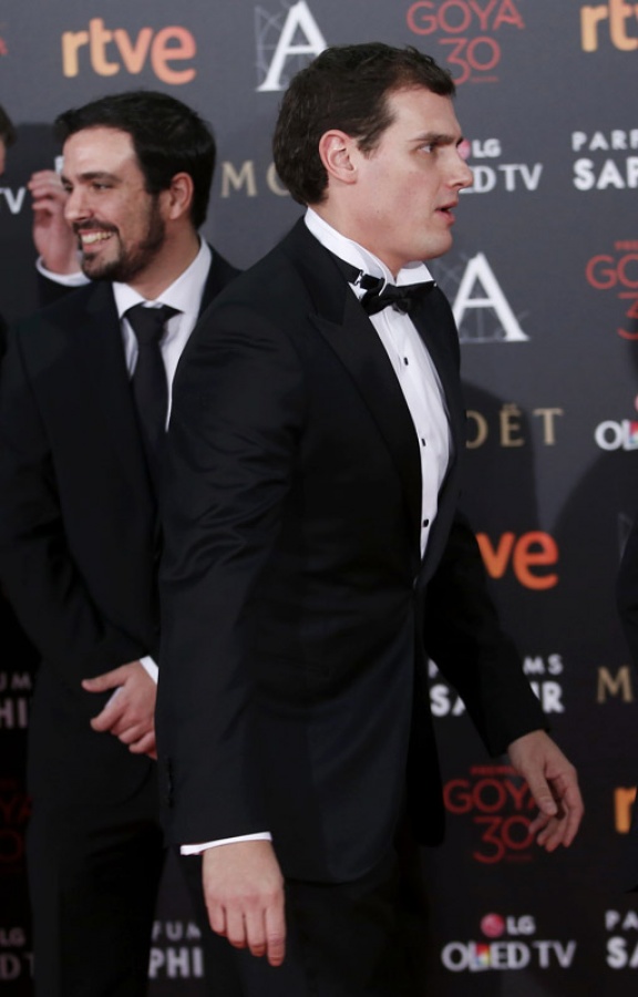 Pablo Iglesias, Alberto Garzón, Albert Rivera y Pedro Sánchez fueron protagonistas en la alfombra roja de la última edición de los Premios Goya.
