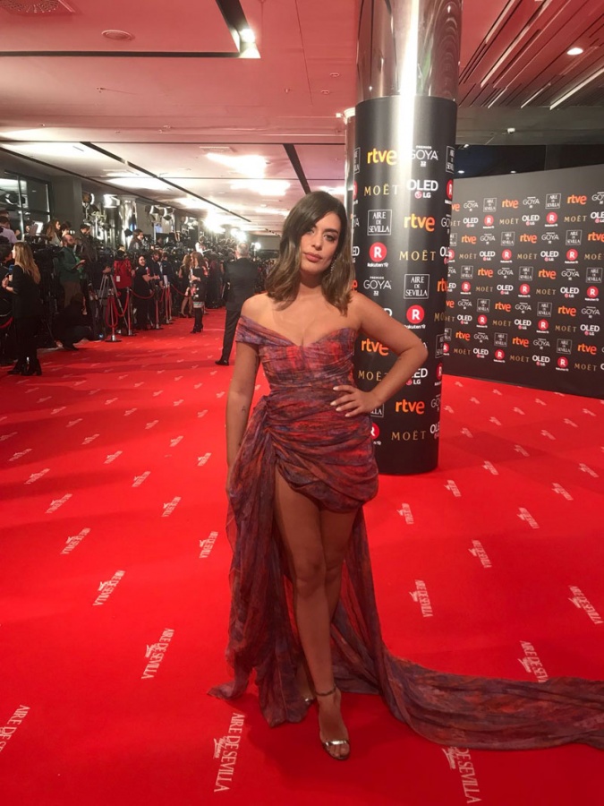 Dulceida, en la alfombra roja de los Premios Goya 2018