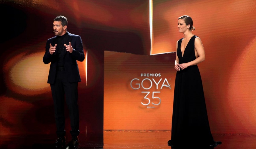 Antonio Banderas y María Casado en la gala de los Premios Goya 2021