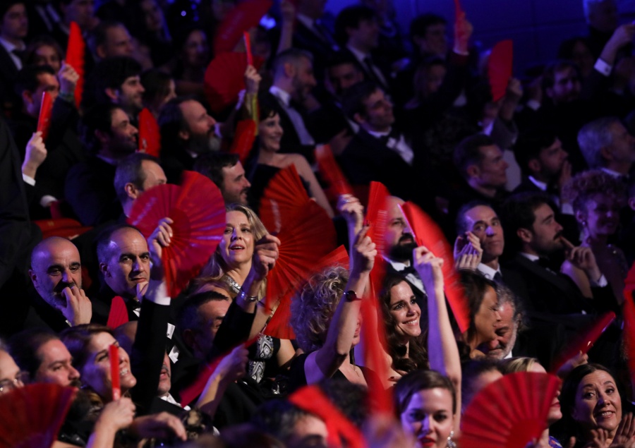 En la gala de 2018 se desplegaron abánicos rojos para reclamar una mayor presencia femenina en el cine español