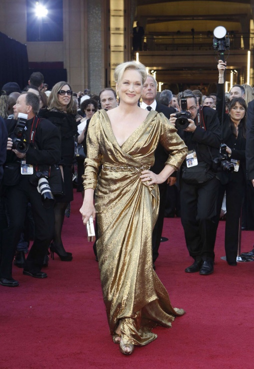 Meryl Streep, ganadora de la estatuilla a la mejor actriz por su papel en "La Dama de Hierro". El galardn por su interpretacin de Margaret Thatcher supone el tercer Oscar de su carrera