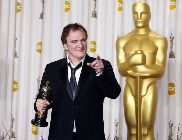 Quentin Tarantino, con el Oscar al mejor guin original por 'Django desencadenado'