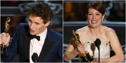 Eddie Redmayne, mejor actor y Julianne Moore, mejor actriz en los Oscars