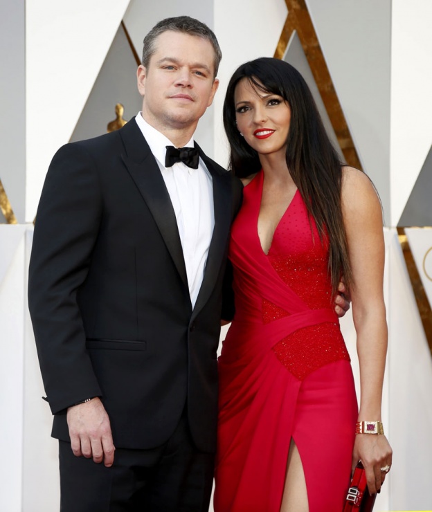 Matt Damon y su esposa.