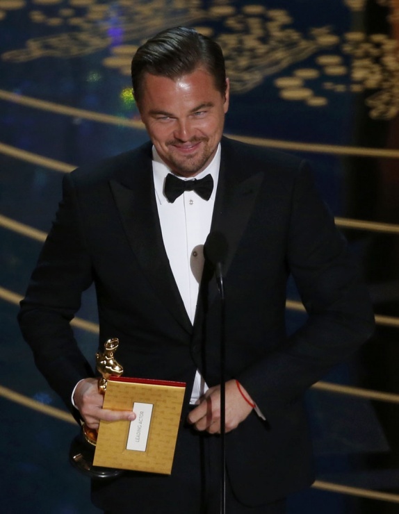 Leonardo DiCaprio recogi el Oscar a mejor actor.