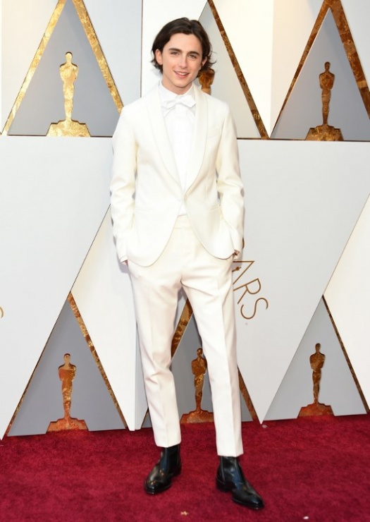 Timothee Chalamet, uno de los peores vestidos de la alfombra roja de los Oscars 2018
