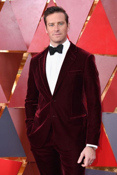 Armie Hammer, uno de los mejores vestidos de la alfombra roja de los Premios Oscars 2018