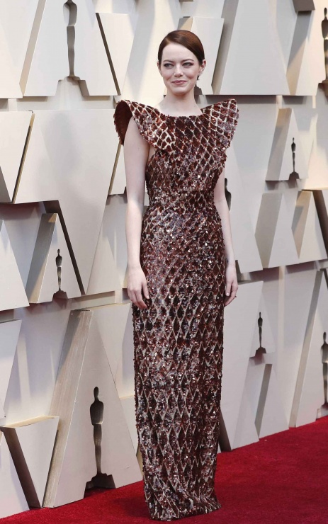 Emma Stone, en la alfombra roja de los Oscars 2019