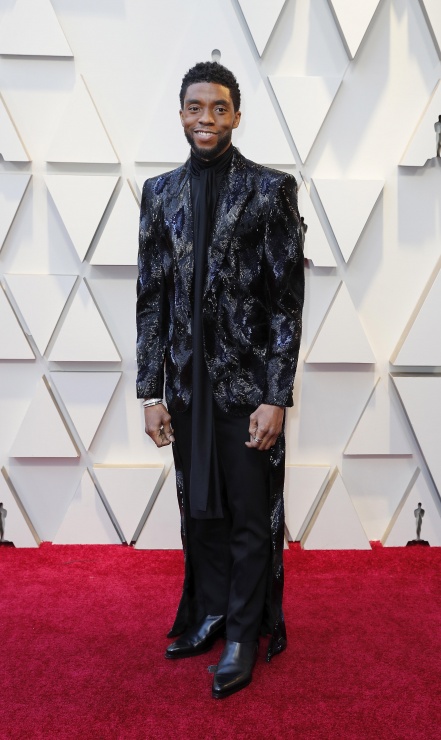 Chadwick Boseman, en la alfombra roja de los Oscars 2019