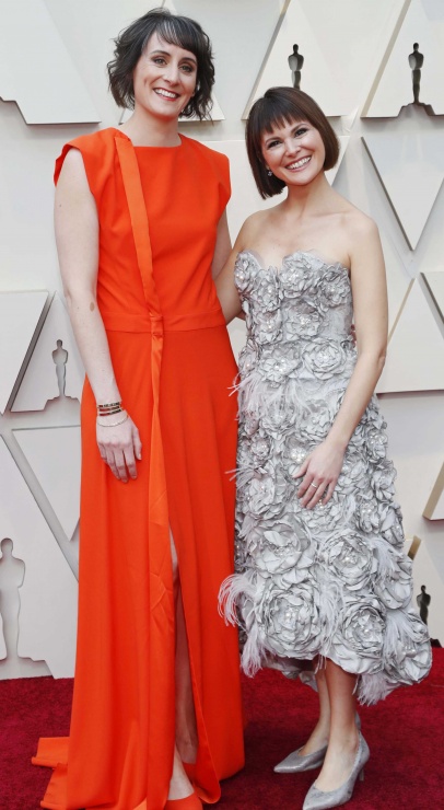 Louise Bagnall y Nuria Gonzalez Blanco, en la alfombra roja de los Oscars 2019