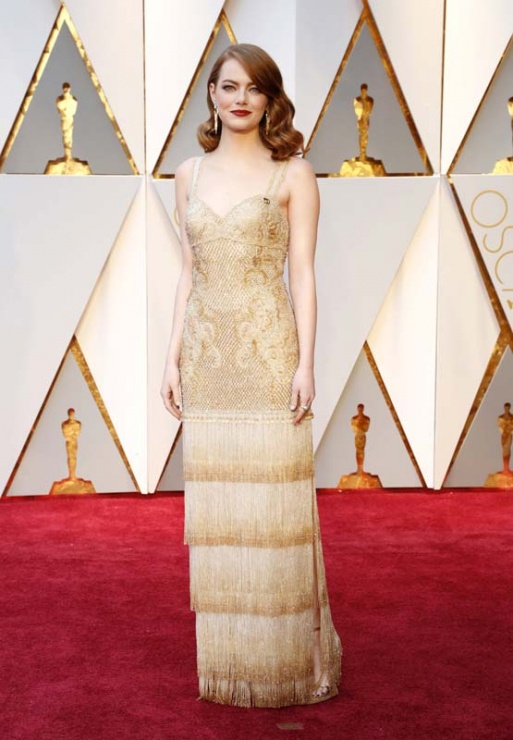 Emma Stone, uno de los mejores vestidos de la alfombra roja de los Oscars 2017.