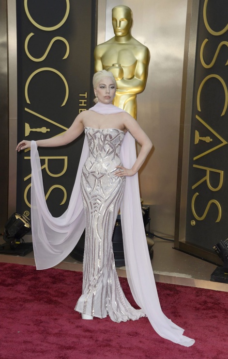 La cantante Lady Gaga llega a la gala