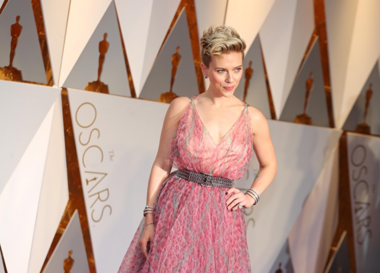 Scarlett Johansson en la alfombra roja de los Oscars 2017