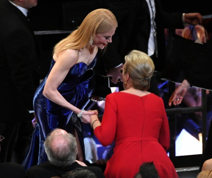 Nicole Kidman y Meryl Streep en la gala de los Oscars 2018