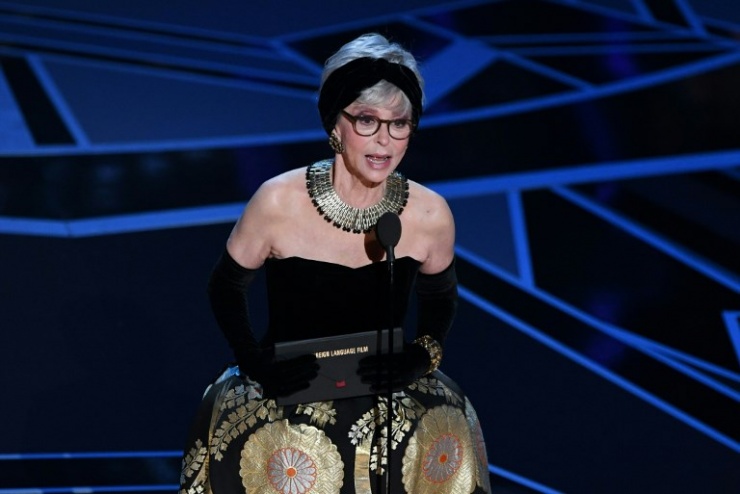 Rita Moreno en la gala de los Oscars 2018