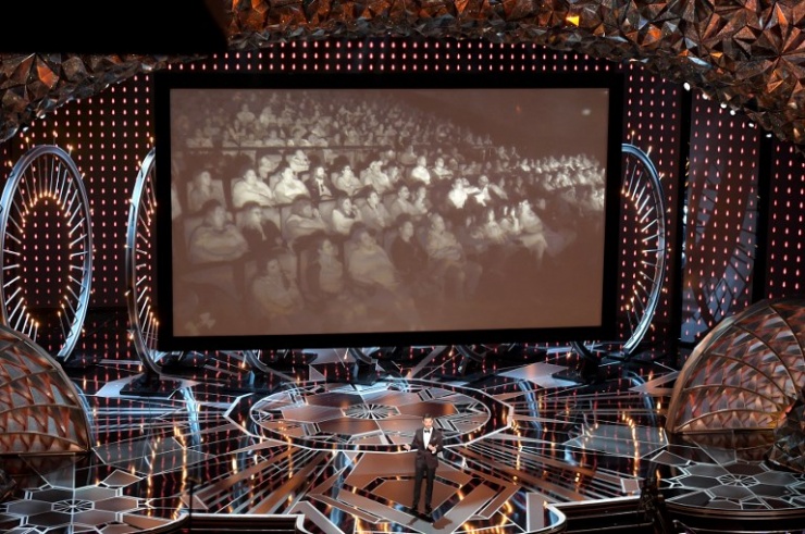 Los espectadores del Teatro chino aparecen en directo en la gala de los Oscars