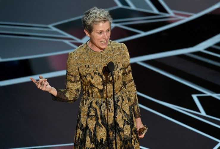 Frances McDormand en la gala de los Oscars