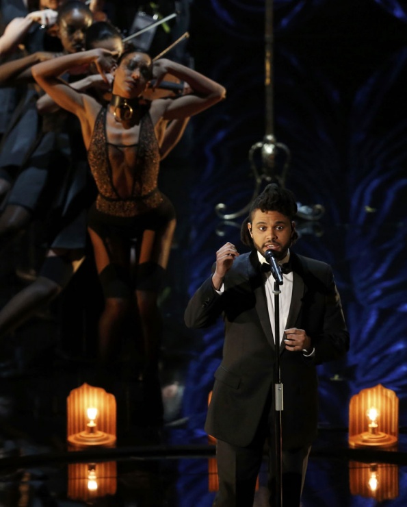 The Weeknd, durante su actuación.