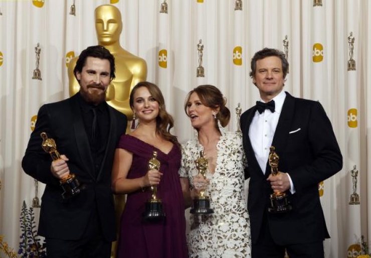 Christian Bale, Natalie Portman, Melissa Leo y Colin Firth.