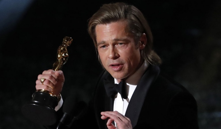Brad Pitt, ganador del premio a mejor actor de reparto en los Oscar 2020